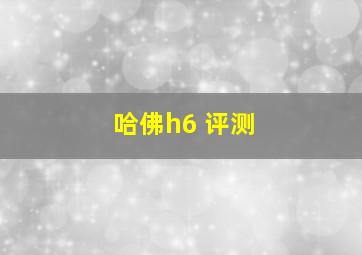 哈佛h6 评测